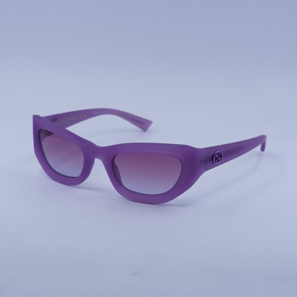 Gucci GG1784S 004 Sunglasses Matte Lilac Cat Eye Frame, Violet Lenses - Picture 5 of 11